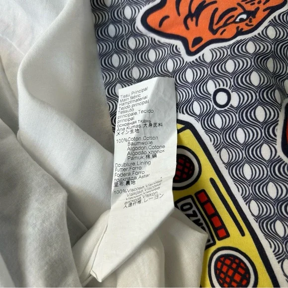 Kenzo Multicolor Girls’ Graphic Short Sleeve Dress, Size 8A - Picture 11 of 11